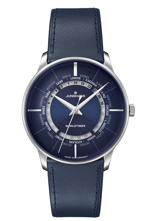 Junghans 27/3010.01 Meister Worldtimer Blue Dial Automatic 40mm