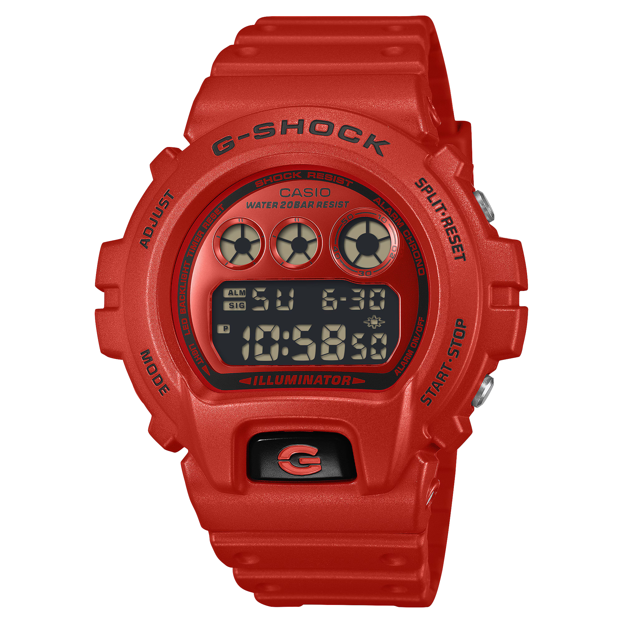 G-Shock DW6900RRB-4 Vivid Red Series Digital 3 Eye Resin – Arizona
