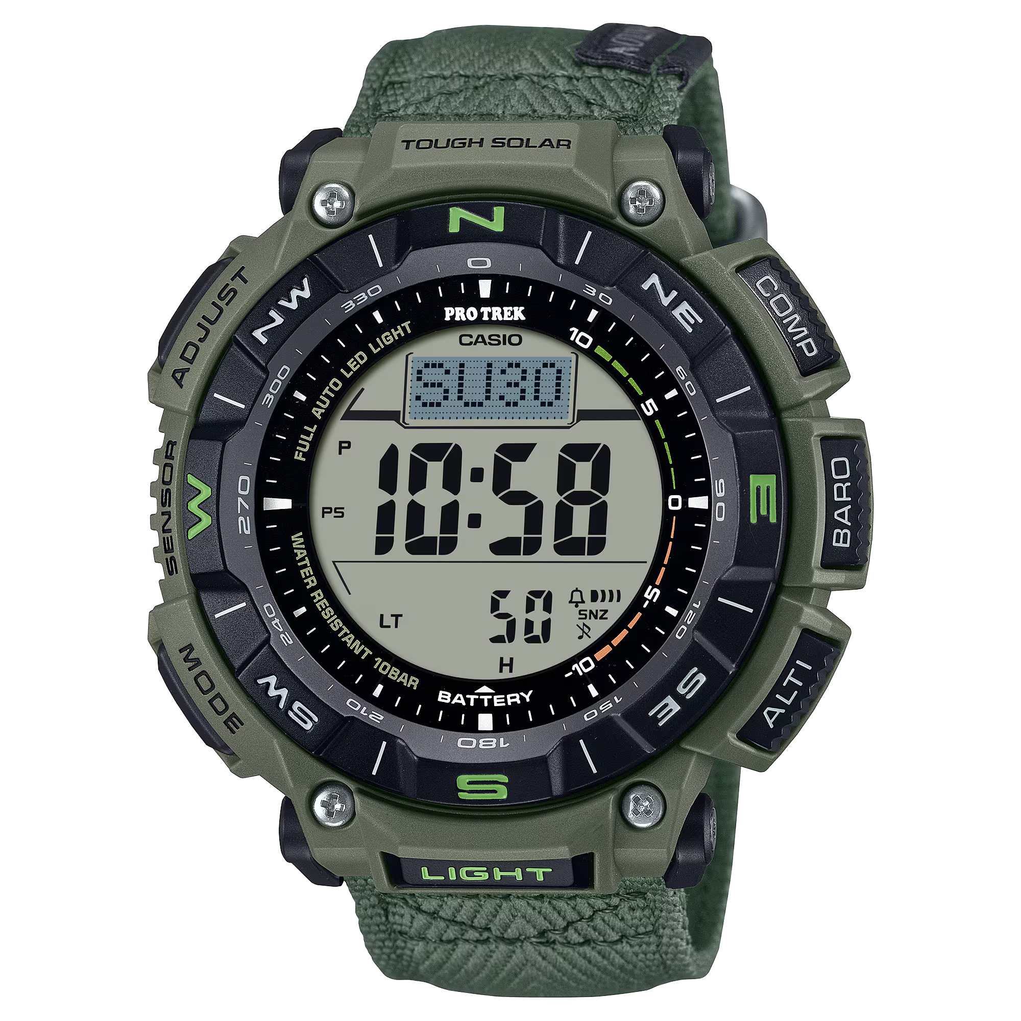 G-Shock PRG340B-3 Pro Trek CASTLON Triple Sensor Solar Powered Bio