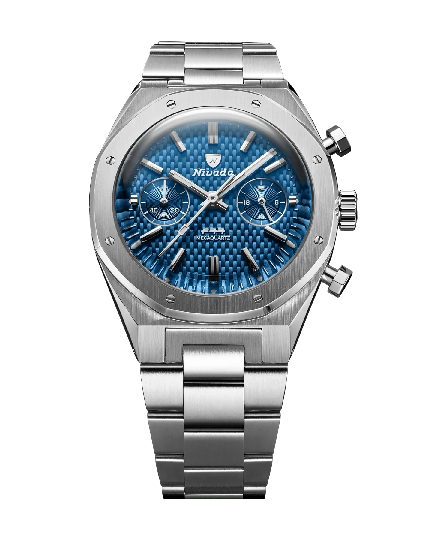 Nivada Grenchen 68000Q77 F77 Chrono Mecaquartz Blue 38mm – Arizona