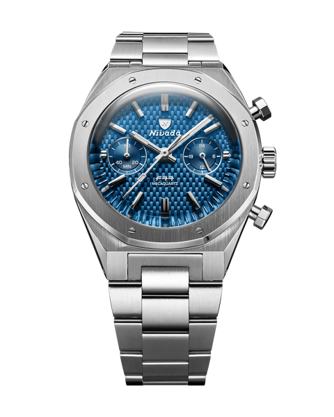 Nivada Grenchen 68000Q77 F77 Chrono Mecaquartz Blue 38mm – Arizona