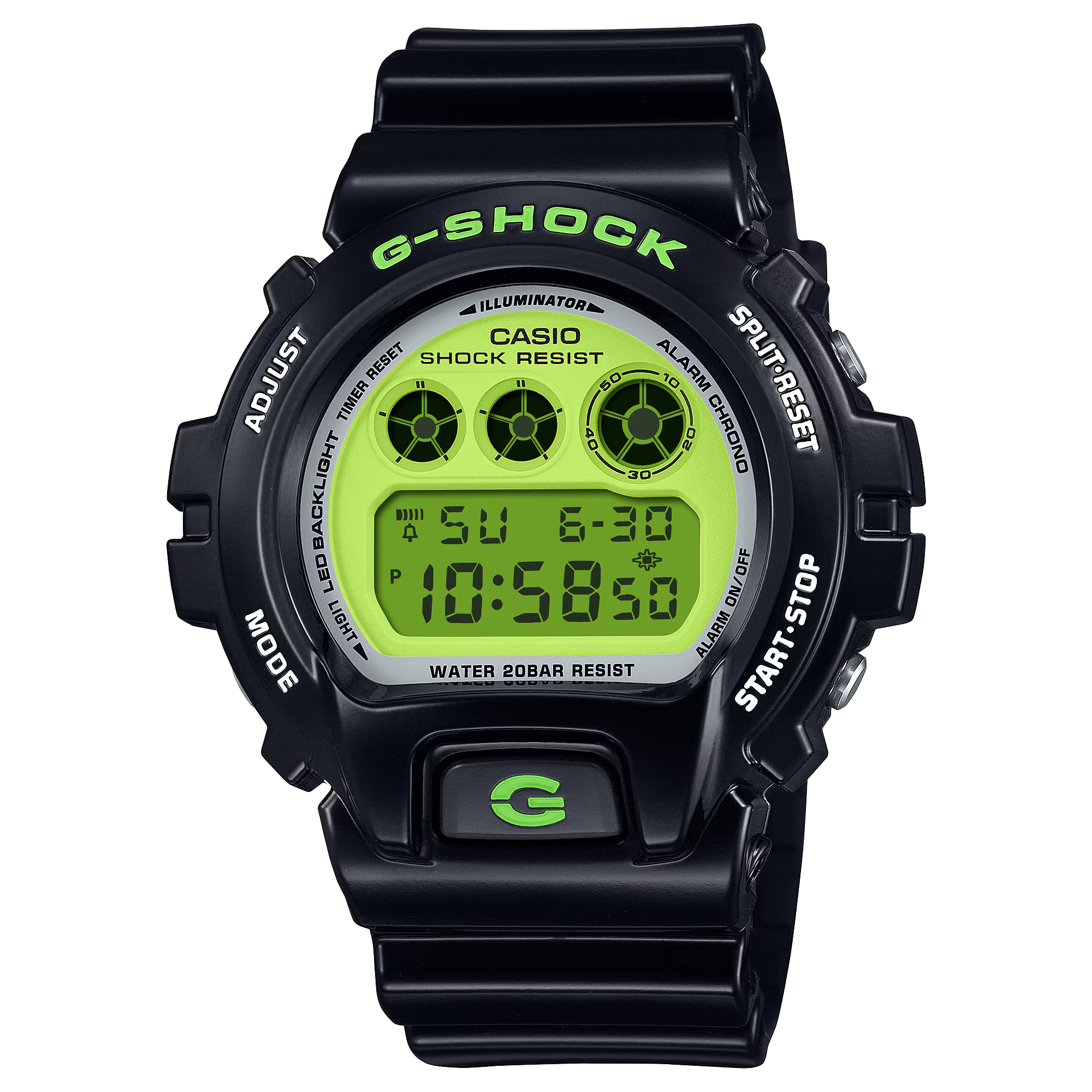 G-Shock DW6900RCS-1 Vibrant Lime Green Dial Triple Graph – Arizona G-Shock DW6900RCS-1 Vibrant Lime Green Dial Triple Graph – Arizona