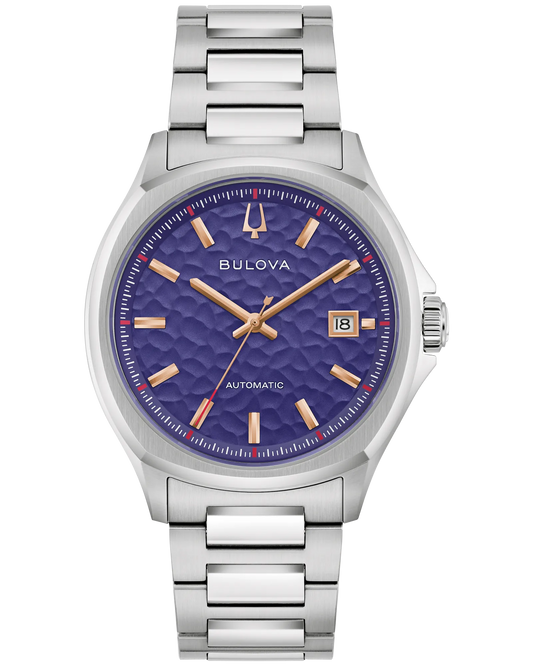 Bulova 96B484 Tony Bennett NYC Purple Hammered Dial Automatic