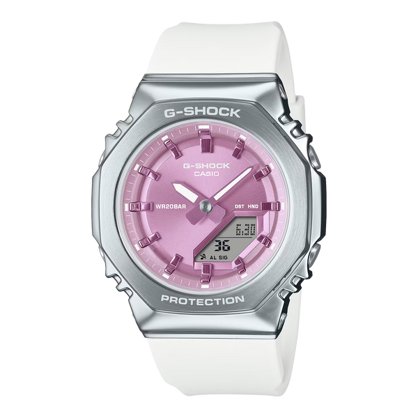 G-Shock GMS2110-7A6 Analog-Digital Octagon Metal Gleam Pink Ladies