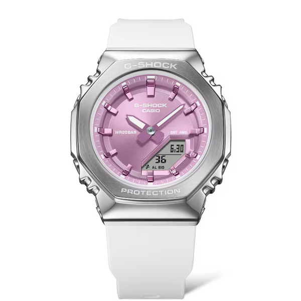 G-Shock GMS2110-7A6 Analog-Digital Octagon Metal Gleam Pink Ladies