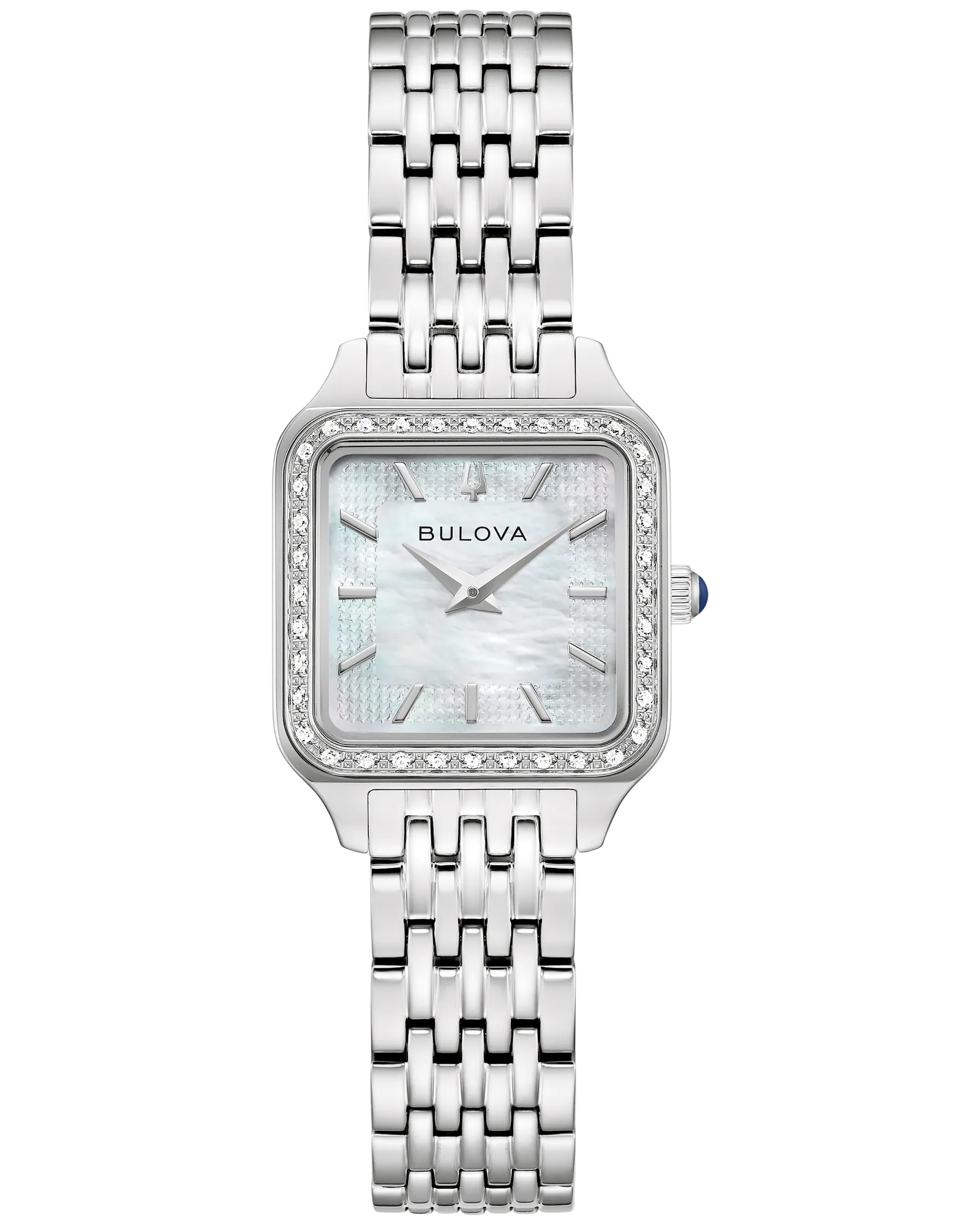 Bulova lady ceramic w/diamonds water resistant Bulova 96P219 Diamond Lady Sutton Silver Dial 28mm Women main image 2