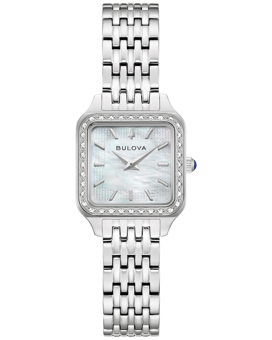 Bulova 96R256 Sutton Diamond Mother of Pearl Gem Bezel Ladies Quartz