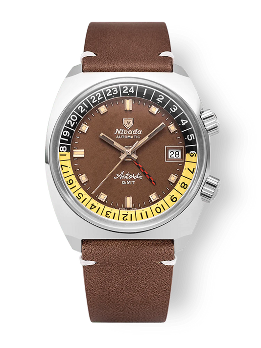 Nivada Grenchen 32061A14 Antarctic GMT Tropical Brown 36mm Automatic