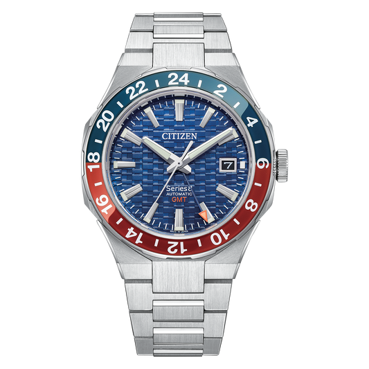 Citizen NB6030-69L Series8 880 GMT Blue Textured Dial Automatic