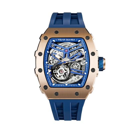 Tsar Bomba TB8208A-08 Elemental Automatic Rose Gold Blue Accents