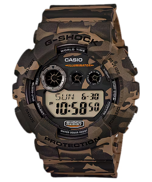 G-Shock GD120CM-5 Brown Camo Digital Resin Illuminator
