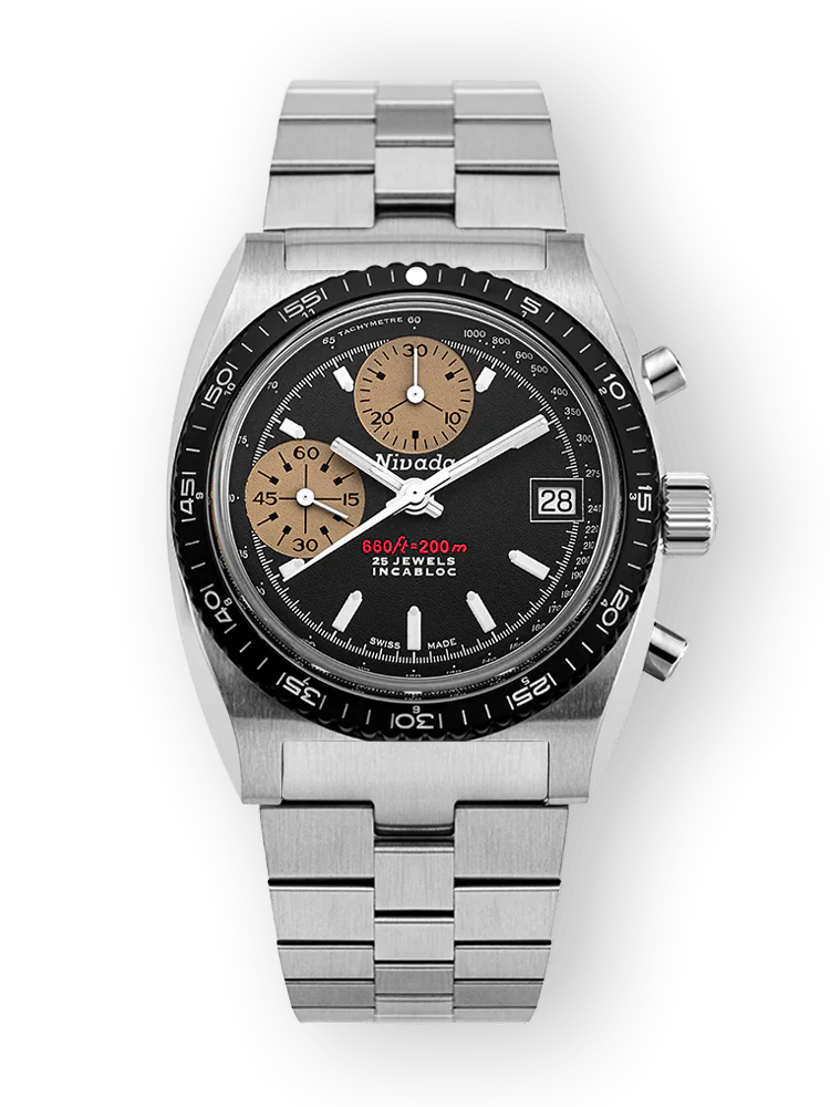 Nivada Grenchen 77002A45 Autochron White Incabloc Automatic