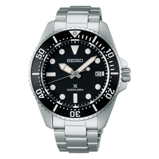 Seiko Prospex SNE597 Sea Solar Diver Stainless Steel Hard 41mm Black Dial