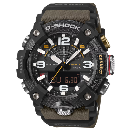 G-Shock GGB100X-1A3 Master of G Mudmaster Quad Sensor Heavy Duty Carbon Green
