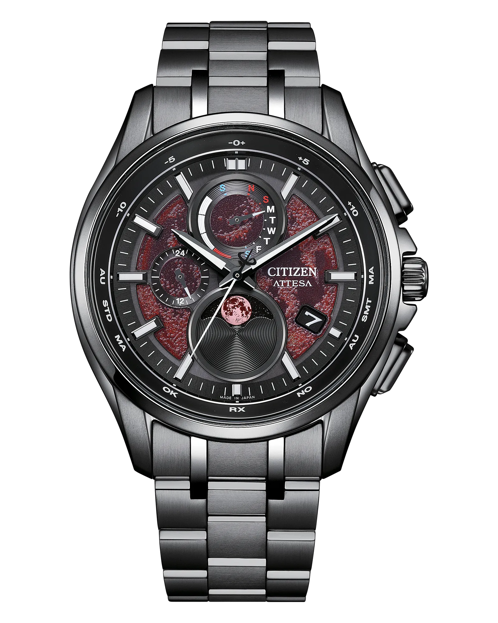 置時計 CITIZEN 天守 7RA019 Citizen BY1005-73Z Attesa Limited Edition Super Titanium Crimson
