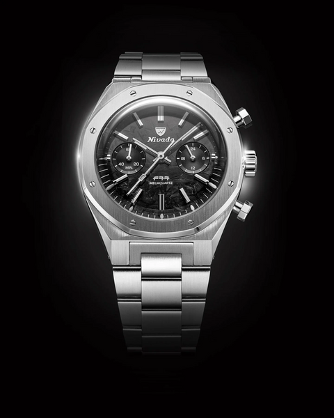 Nivada Grenchen 68002Q77 F77 Chrono Mecaquartz Carbon 38mm Black