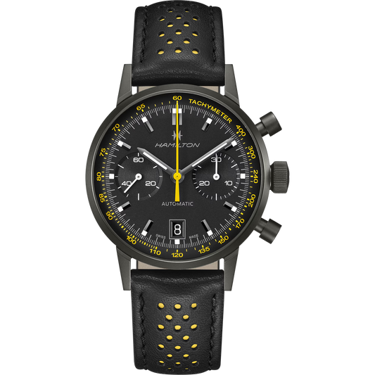 Hamilton H38446731 American Classic Intra-Matic Auto Chrono Yellow