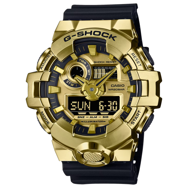 G Shock GM700G 9A G STEEL Solid Stainless Steel Gold Ana Digi