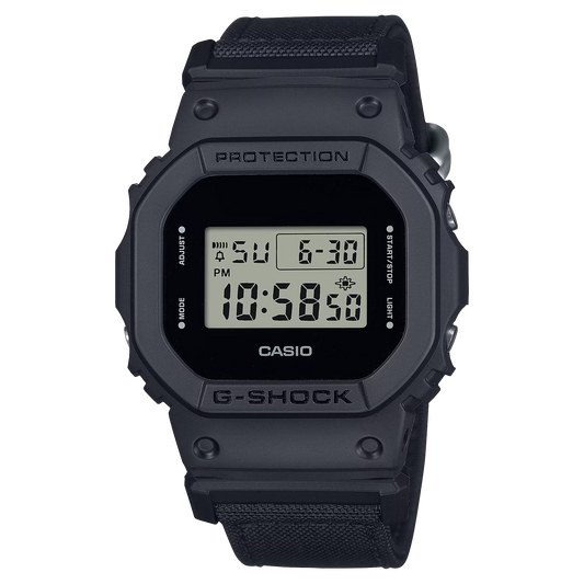 G-Shock DW5600BCE-1 Street Smart Utilitarian Square Black Cordura