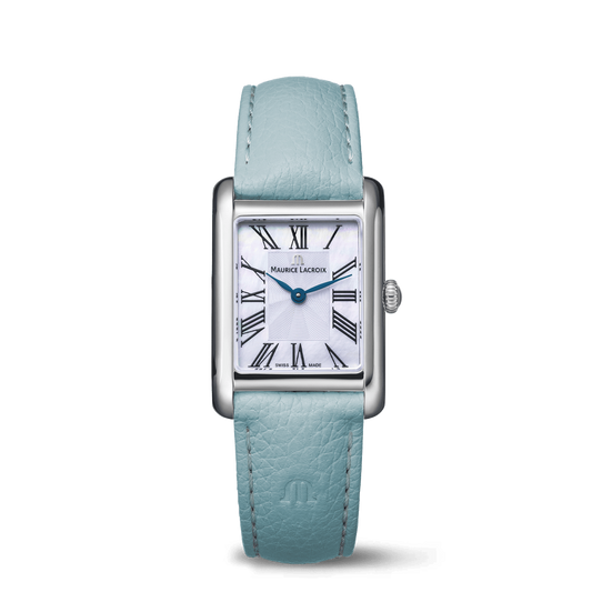Maurice Lacroix FA1205-SS001-160-4 Fiaba Square Mother of Pearl Dial Blue Strap Ladies Quartz