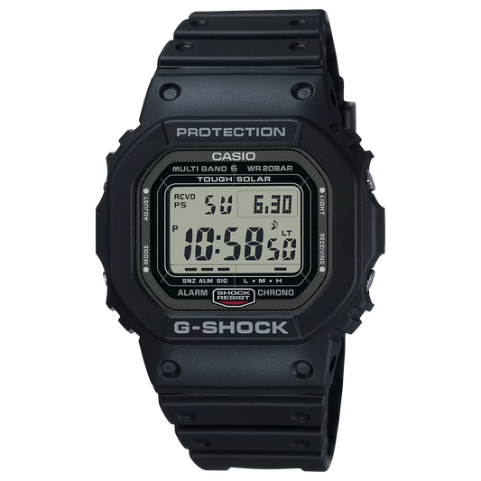 G-Shock GW5000U-1 Multi Band 6 Solar Screw Down Caseback DLC Square