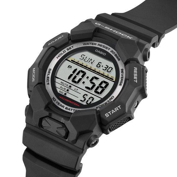 G-Shock GD010-1 Digital 10 Year High Brightness Black Resin