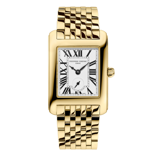 Frederique Constant FC-235S2C5B Classics Carree Small Seconds Gold Tone Ladies Quartz