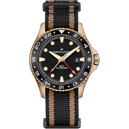 Hamilton H82565930 Khaki Navy Scuba Automatic GMT 43mm Bronze