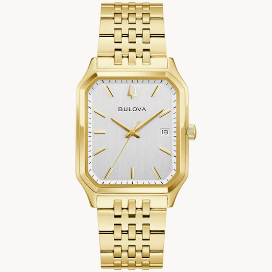 Bulova 97B236 We Are All Here Tony Bennett Duet Silver Dial Gold Tone Quartz