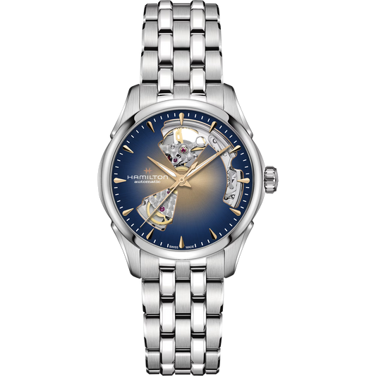 Hamilton H32215101 Jazzmaster Open Heart Lady Auto 36mm Blue Dial