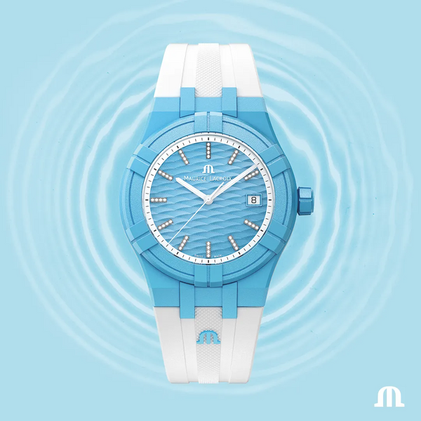 Maurice Lacroix AI2008-AAAA1-3A0-0 Aikon #tide Recycled Materials Diamonds  Blue