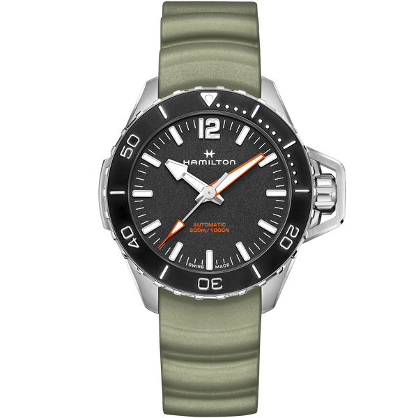 Hamilton H77825331 Khaki Navy Frogman Automatic Green Strap – Arizona Fine  Time