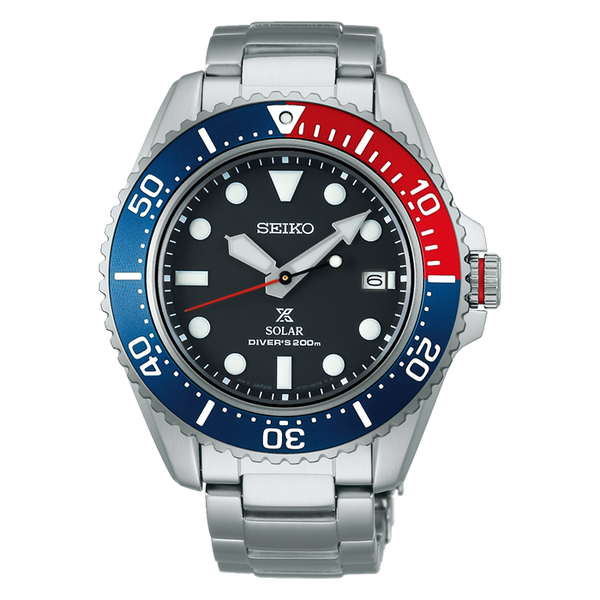 Seiko solar diver sales black
