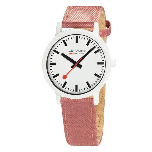 Mondaine MS1.41111.LP Sustainable Materials Large White Case Watch