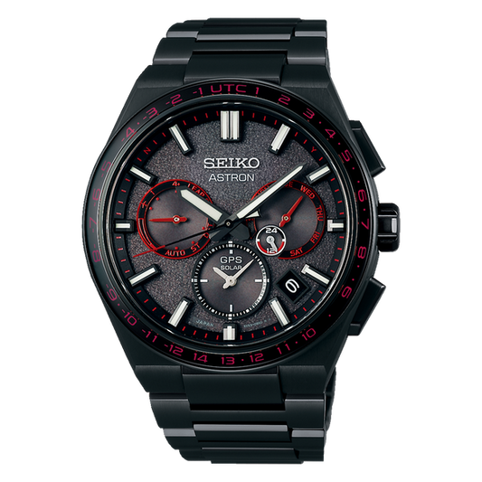 Seiko Astron SSH137 Powerful Red Limited Edition GPS Solar Titanium