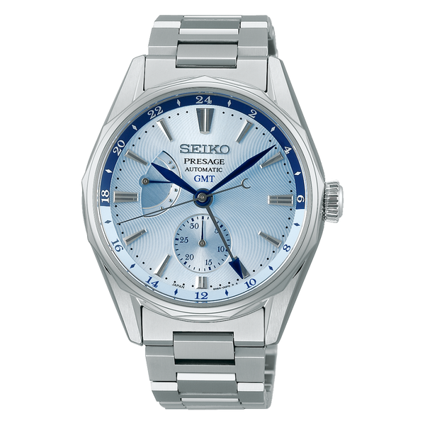 極美品 セイコー プレザージュ オーシャントラベラー SARF011 青 チタン Seiko Presage SARF011 Ocean Traveler Titanium Automatic GMT Blue