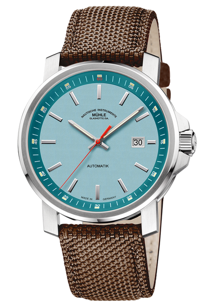 Muhle Glashutte M1-25-39-CB-III 29er Big South Sea Blue Dial Brown Coffee Canvas Strap