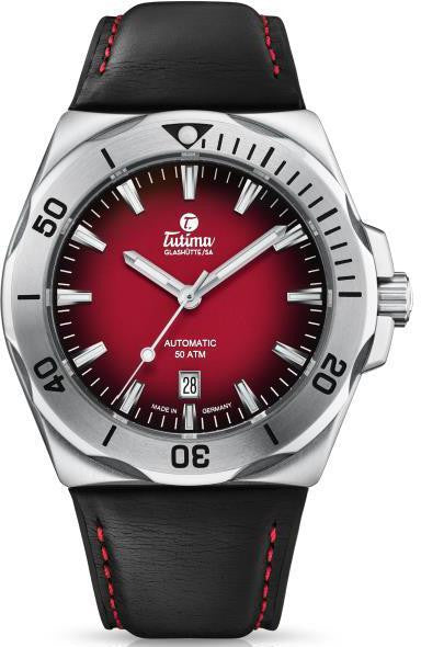 Tutima 6155-07 M2 Seven Seas S Stainless Steel 44mm Red Steel