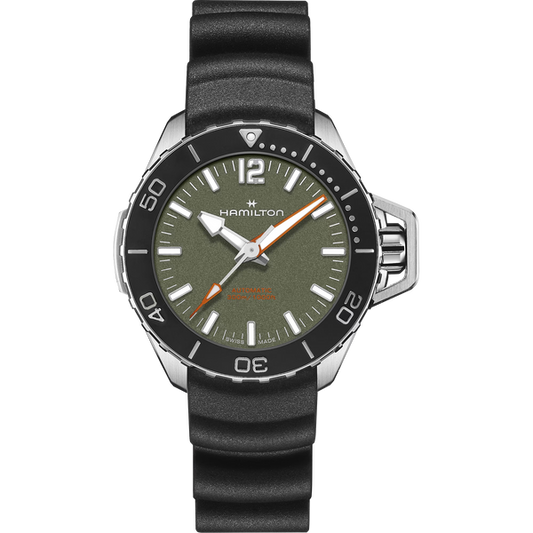 Hamilton H77455360 Khaki Navy Frogman Automatic Green Dial 41mm