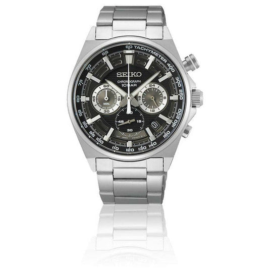 Seiko Essentials SSB397 Quartz Chronograph Black