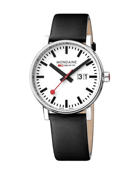 Mondaine MSE.40210.LB EVO2 40mm Black Big Date Quartz