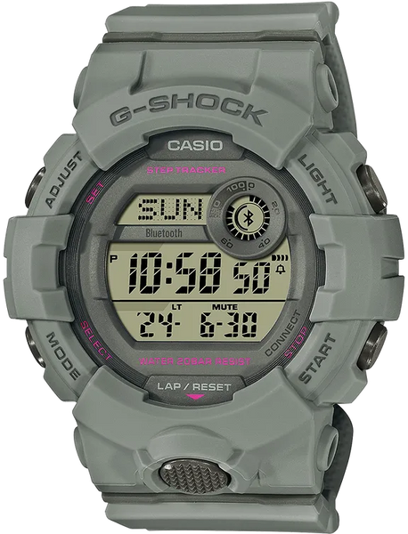 Casio G-Shock GMDB800SU-8 G-Squad Light Gray Digital Step Tracker