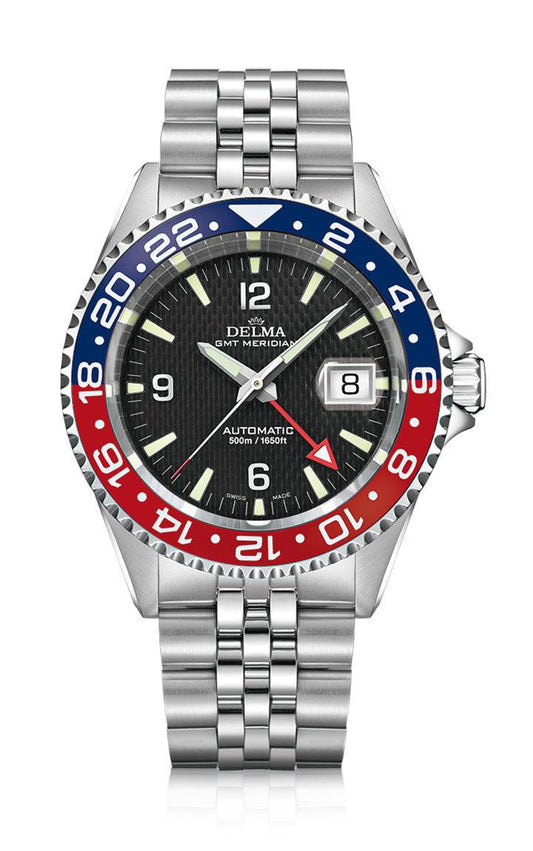Delma 41702.756.6P034 Santiago GMT Meridian Automatic Pepsi