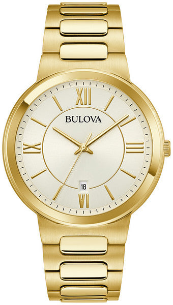 Bulova 97B212 Gold Tone White Dial Classics