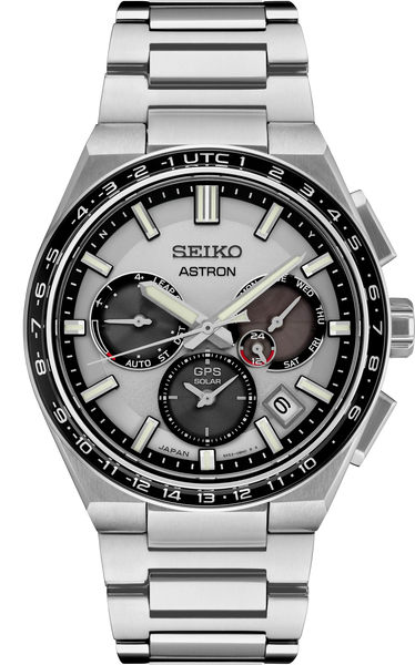 Seiko Astron SSH107 GPS Solar Dual Time Titanium White