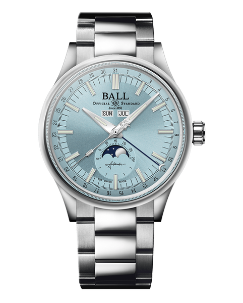 Ball NM3016C-S1J-IBE Engineer II Moon Calendar 40mm Ice Blue