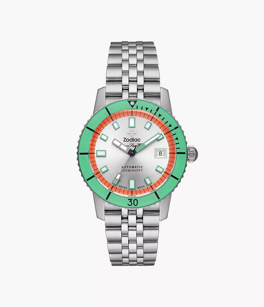 Zodiac ZO9269 Super Sea Wolf COmpression Automatic Stainless Steel Watermelon