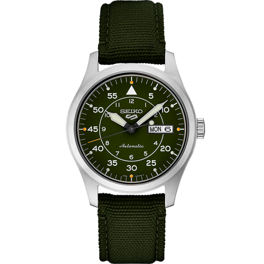 Seiko 5 Sports SRPH29 Automatic Green Dial Pilots Watch