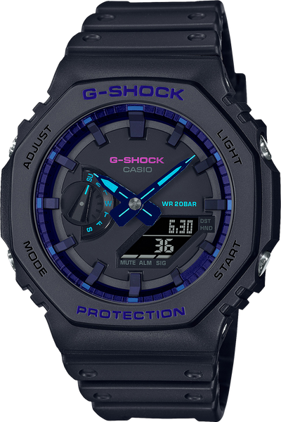 G-Shock GA2100VB-1A Virtual Reality Casioak Blue Violet Ana-Digi Watch