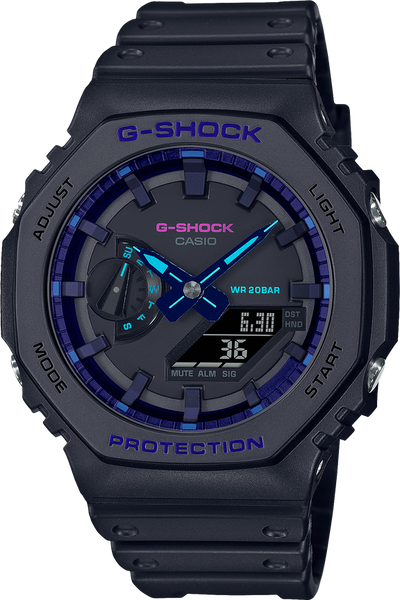 G-Shock GA2100VB-1A Virtual Reality Casioak Blue Violet Ana-Digi